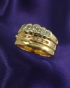 custom installed hinged shank on refurbished wedding set