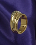 custom installed hinged shank on refurbished wedding set