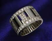 White gold diamond band